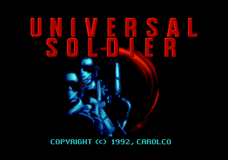 Universal Soldier (USA, Europe) Title Screen